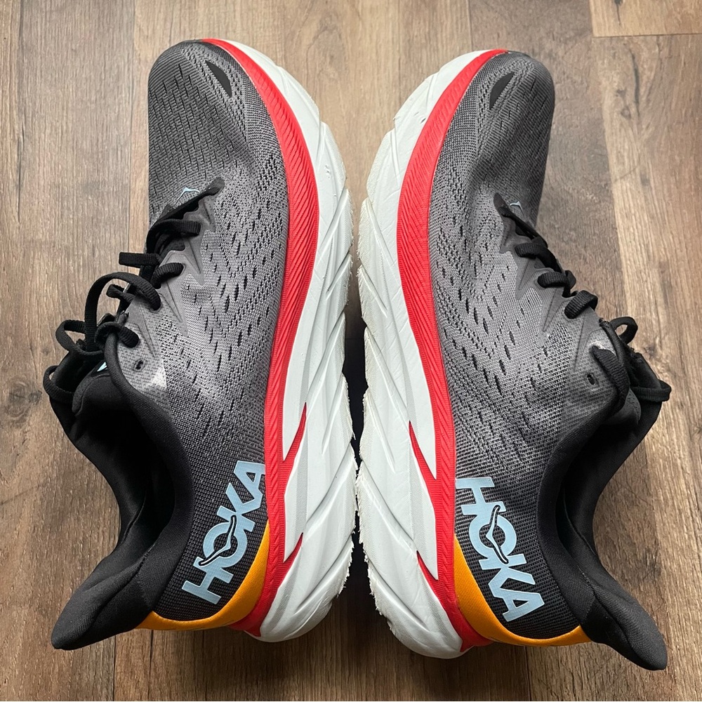 Hoka Clifton 8 Gray Running Shoes
Men's Size 11.5 D - Picture 8 of 16